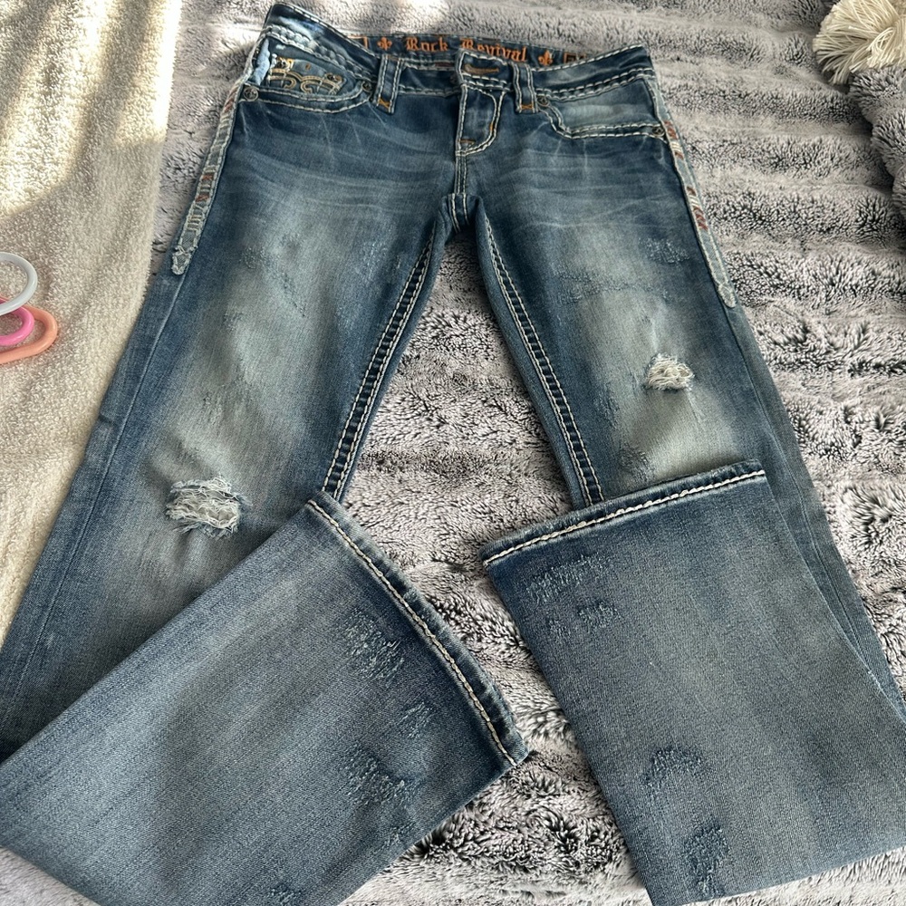 Rock Revival Women's Faded Blue Boot Cut Jeans